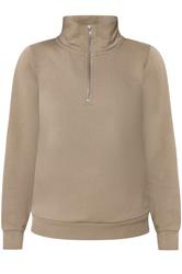 M&Co Petite Mocha Brown Quarter Zip Sweatshirt | M&Co 5