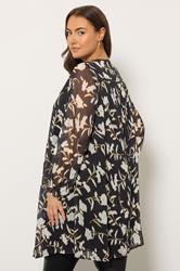 EVANS Plus Size Black Floral Pintuck Stud Detail Blouse | EVans  2