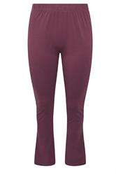 YOURS Curve Burgundy Red Flared Leggings