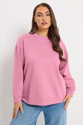 YOURSET Plus Size 2 PACK Black & Pink Sweatshirts | Yours Clothing 2