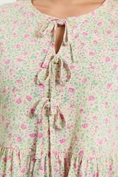 YOURS Plus Size Ivory White Floral Bow Front Peplum Top | Yours Clothing 5