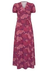 M&Co Petite Berry Red Abstract Maxi Wrap Dress