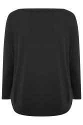 Plus Size Black Long Sleeve T-Shirt | Yours Clothing 6