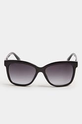 Black Diamante Arm Sunglasses | Yours Clothing 2