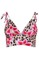 YOURS Plus Size Brown Animal Tie Bikini Top | Yours Clothing 7