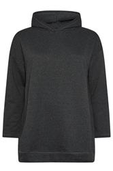 YOURS Curve Grey Seam Detail Hoodie