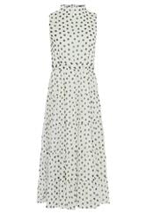 M&Co White Spot Print Tiered Chiffon Midi Dress | M&Co 6