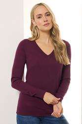 LTS Tall Cherry Red Knit V-Neck Jumper | Long Tall Sally 3