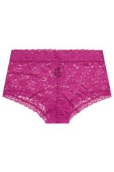 YOURSET 3 PACK Plus Size Pink & Blue Lace Mid Rise Shorts | Yours Clothing  5