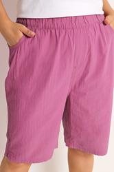 YOURS Plus Size Bright Pink Cool Cotton Shorts | Yours Clothing 4
