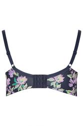 YOURSET 2 PACK Plus Size Black & Purple Floral Underwired Bras | Yours Clothing 11