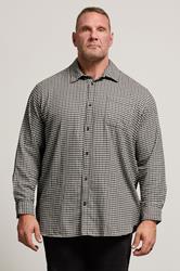 JACK & JONES Big & Tall Navy Blue Mini Check Shirt | BadRhino 3