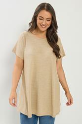 YOURS Plus Size Light Blue Ribbed Soft Touch T-Shirt | Yours Clothing 3