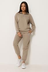 M&Co Petite Mocha Brown Cuffed Joggers | M&Co 3