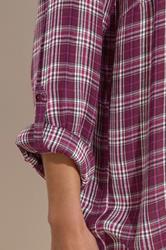 M&Co Berry Purple & White Checked Shirt | M&Co 4