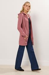 LTS Tall Women's Pink Cotton Longline Hoodie | Long Tall Sally 1