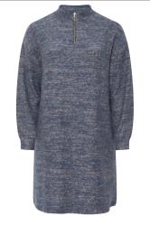 YOURS Curve Blue Soft Touch Zip Jumper Dress