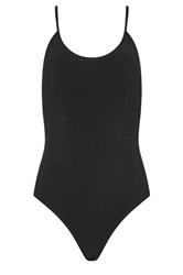 LTS Tall Black Cross Back Textured Swimsuit | Long Tall Sally 7