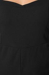 YOURS LONDON Plus Size Black Sweetheart Neck Jumpsuit | Yours Clothing 4
