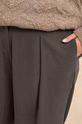 EVANS Plus Size Chocolate Brown Wide Leg Tailored Trousers | Evans 4