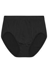 YOURS Curve Black Seamless Light Control High Waist Full Briefs