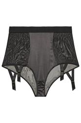 PLAYFUL PROMISES Black Candace Mesh Suspender Brief | Yours Clothing 8