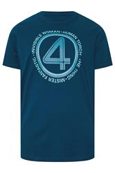 BadRhino Big & Tall Blue Fantastic 4 Graphic T-Shirt