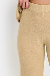 LTS Tall Natural Brown Knitted Wide Leg Trouser | Long Tall Sally 5