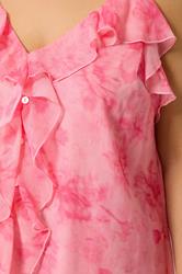 YOURS Plus Size Pink Floral Ruffle Vest Top | Yours Clothing 5