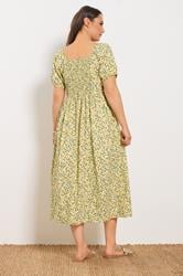 YOURS Plus Size Yellow Lemon Print Maxi Dress | Yours Clothing 4