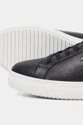 JACK & JONES Big & Tall Dark Grey PU Lace Up Trainers | BadRhino 5