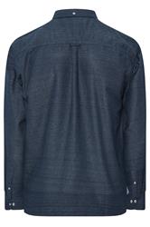 BadRhino Big & Tall Navy Blue Long Sleeve Slub Shirt | BadRhino 9
