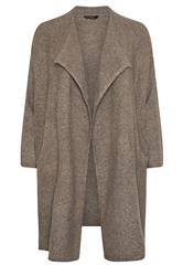 EVANS Curve Natural BrowPremium Waterfall Coatigan | Evans  5