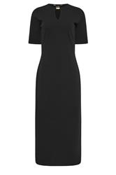 LTS Tall Black Keyhole Midi Dress