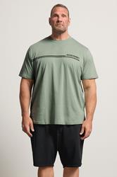 JACK & JONES Big & Tall Green T-Shirt & Shorts Set  3