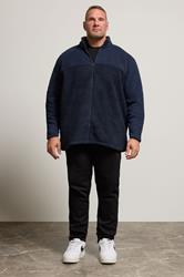 BadRhino Big & Tall Navy Blue Borg Fleece Jacket | BadRhino 1