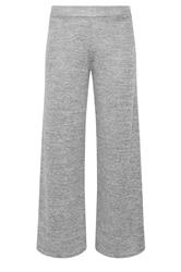 PixieGirl Petite Women's Grey Marl Soft Touch Wide Leg Trousers | PixieGirl 5