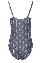 LTS Tall Women's Blue Fan Print Swimsuit | Long Tall Sally 7
