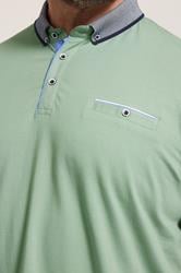 BadRhino Big & Tall Green Chambray Pocket Polo Shirt | BadRhino 5