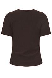 M&Co Petite Chocolate Brown Textured Wrap Top | M&Co 2
