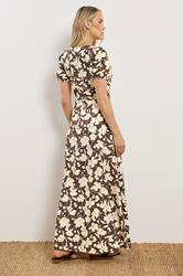 LTS Tall Women's Brown Floral Wrap Maxi Dress | Long Tall Sally 2