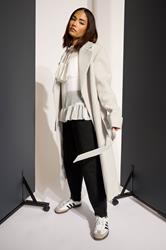 PixieGirl Petite Women's Natural Brown Wrap Belt Coat | PixieGirl 3