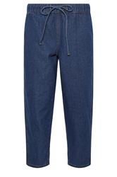 PixieGirl Petite Women's Dark Blue Pull On Barrel Jeans | PixieGirl 7