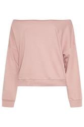 YOURS Curve Light Pink Off Shoulder Sweatshirt