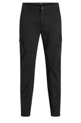 JACK & JONES Big & Tall Black 'Paul' Cargo Trousers | BadRhino 2