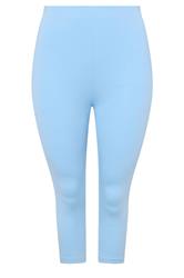 YOURS Curve Light Blue Crop Leggings