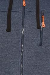 D555 Big & Tall Navy Blue Marl Zip Through Hoodie | BadRhino 6