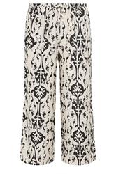 EVANS Plus Size White Abstract Print Wide Leg Trousers | Evans 6
