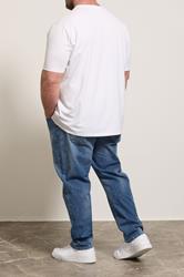 BadRhino Big & Tall Blue Washed Elasticated Waist Stretch Jeans | BadRhino 4