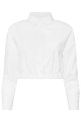 PixieGirl Petite Women's White Elasticated Hem Cotton Shirt | PixieGirl 6